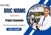 Molecular Biology Job at National Institute for Biomedical Genomics | MSc Graduates Apply Now For Project Associate – I 