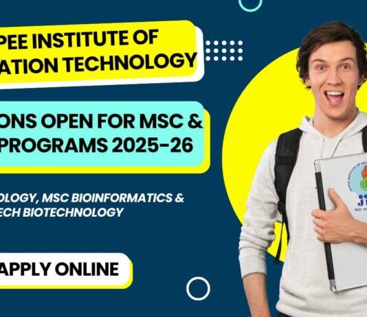 JIIT Admissions 2025 Application