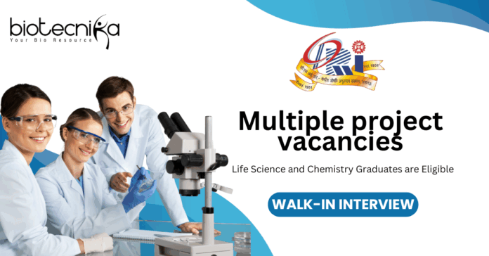 Multiple Project Vacancies at CSIR-CDRI Life Science and Chemistry Graduates attend the Walk-In Interview