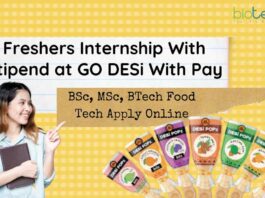 Freshers Food Tech Internship in QA