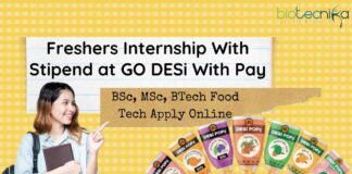 Freshers Food Tech Internship in QA