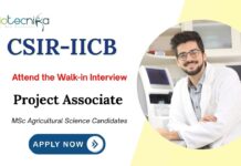 Latest Project Associate Jobs at IICB | MSc Agricultural Science Candidates Apply Now Latest Project Associate Jobs at IICB | MSc Agricultural Science Candidates Apply Now
