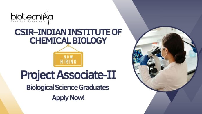 Project Associate Jobs at IICB | Biological Science Graduates Apply Now