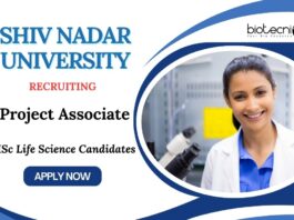Life Science Jobs at SNU | Apply Now for Project Associate Position
