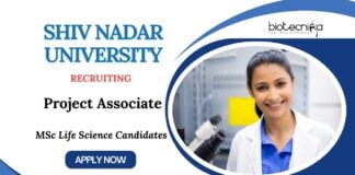 Life Science Jobs at SNU | Apply Now for Project Associate Position