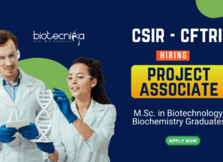 Project Associate Position at CSIR-CFTRI MSc Biotechnology Graduates Apply Online