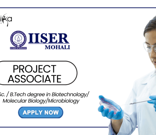 Project Associate Position at IISER Mohali - MSc Life Science Graduates Attend the Walk-In Interview (1)