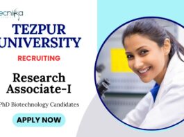 Molecular Biology Jobs at Tezpur University | PhD Biotechnology Candidates Apply Now