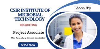 Project Associate Positions at CSIR Institute of Microbial Technology | MSc Agriculture Candidates Apply Now 