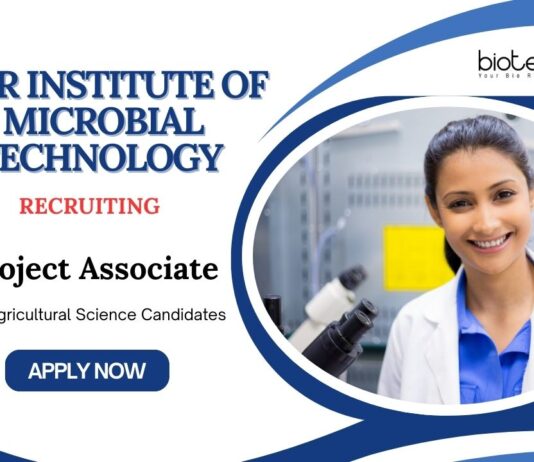 Project Associate Positions at CSIR Institute of Microbial Technology | MSc Agriculture Candidates Apply Now 