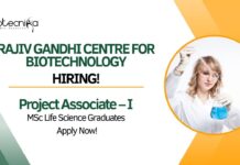MSc Microbiology Research Jobs at RGCB