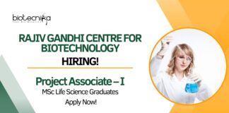 MSc Microbiology Research Jobs at RGCB