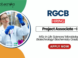 Project Associate position at RGCB Thiruvananthapuram MSc Life Science Graduates Apply Online (1)