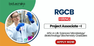 Project Associate position at RGCB Thiruvananthapuram MSc Life Science Graduates Apply Online (1)