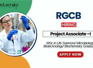 Project Associate position at RGCB Thiruvananthapuram MSc Life Science Graduates Apply Online (1)