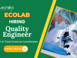 Quality Engineer Jobs at Ecolab | BSc Food Science Candidates Apply Now