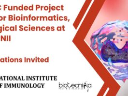 MSc Bioinformatics SRF Jobs at NII Delhi