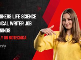 Freshers Life Science Medical Writer Job Openings