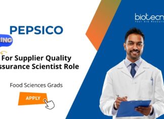 For Supplier Quality Assurance Scientist Role PepsiCo Food Sciences Grads