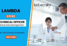Life Science Job at Lambda | MSc Graduates Apply Now for the Technical Officer Role