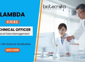 Life Science Job at Lambda | MSc Graduates Apply Now for the Technical Officer Role