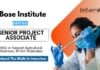 Research Job at Bose Institute | MSc Graduates Attend Walk-In Interview for the Senior Project Associate Role