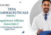 Regulatory Affairs Job Vacancy at Teva Pharmaceuticals | MSc Life Science Graduates Apply Now