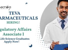Regulatory Affairs Job Vacancy at Teva Pharmaceuticals | MSc Life Science Graduates Apply Now