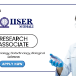 Research Associate Position at IISER Mohali - MSc Life Science Graduates Attend the Walk-In Interview