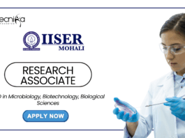 Research Associate Position at IISER Mohali - MSc Life Science Graduates Attend the Walk-In Interview