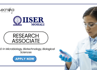 Research Associate Position at IISER Mohali - MSc Life Science Graduates Attend the Walk-In Interview