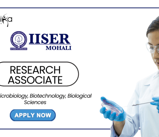 Research Associate Position at IISER Mohali - MSc Life Science Graduates Attend the Walk-In Interview