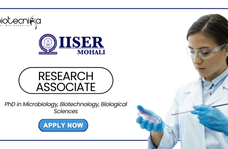 Research Associate Position at IISER Mohali - MSc Life Science Graduates Attend the Walk-In Interview