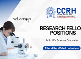 Research Fellow Positions at CCRH  MSc Life Science Candidates Apply Online