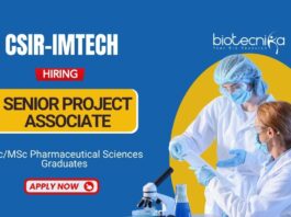 Research Job at CSIR-IMTECH | Pharma Graduates Apply Now for the Senior Project Associate Position