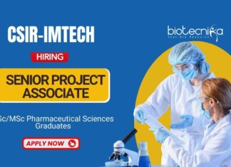 Research Job at CSIR-IMTECH | Pharma Graduates Apply Now for the Senior Project Associate Position
