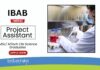 Research Job at IBAB Life Science Graduates Apply Now for the Project Assistant Position (1)