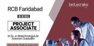Research Job at RCB Faridabad Life Science Graduates Attend the Walk-In Interview for Project Associate Position