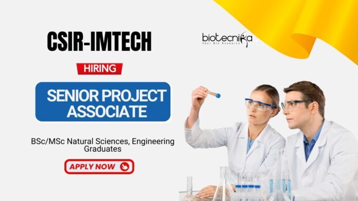 Research Jobs at CSIR-IMTECH MSc Graduates Apply Now for the Project Associate Position  (1)