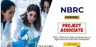 Research Jobs at NBRC MSc Science Graduates Apply Now for the Project Associate Position (1)