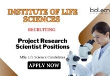 Research Scientist Jobs at ILS, Bhubaneswar | MSc Life Science Candidates Apply Now
