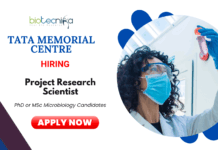 Research Scientist Vacancies at Tata Memorial Centre | MSc Microbiology Candidates Apply Now