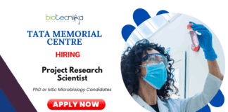 Research Scientist Vacancies at Tata Memorial Centre | MSc Microbiology Candidates Apply Now