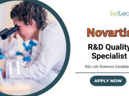 Research and Development Roles at Novartis | BSc Life Science Candidates Apply Now