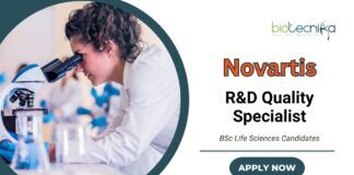 Research and Development Roles at Novartis | BSc Life Science Candidates Apply Now