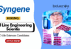 Scientist Jobs at Syngene Life Science PhD Candidates Apply Online