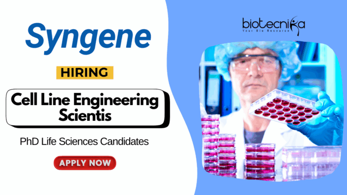 Scientist Jobs at Syngene Life Science PhD Candidates Apply Online