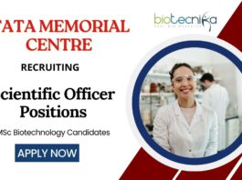 Scientist Jobs at Tata Memorial Centre | MSc Biotechnology Candidates Apply Now