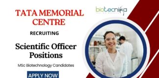 Scientist Jobs at Tata Memorial Centre | MSc Biotechnology Candidates Apply Now