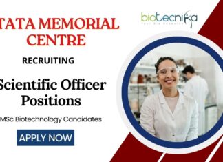 Scientist Jobs at Tata Memorial Centre | MSc Biotechnology Candidates Apply Now